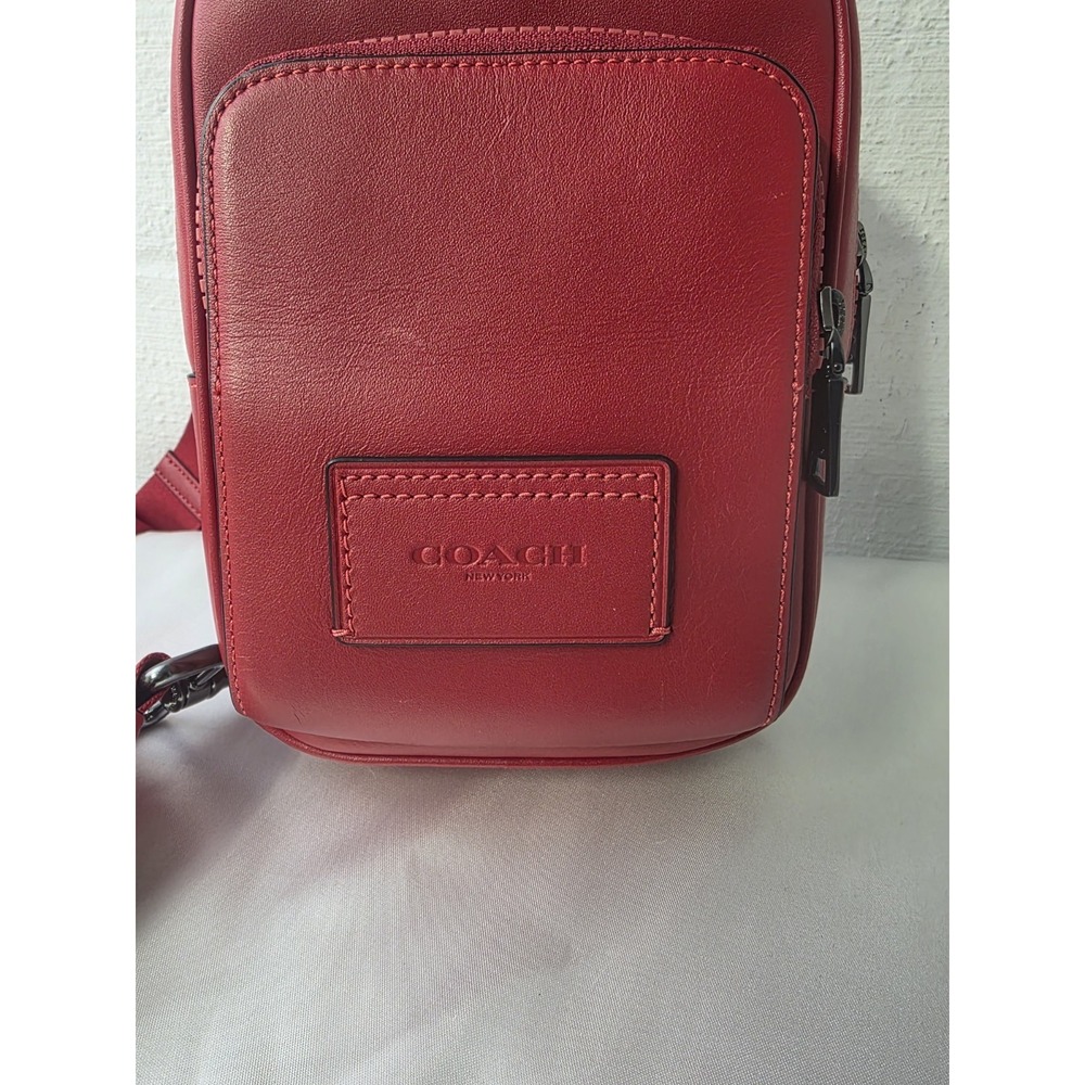 Coach Racer Red Sling Pack Backpack Small - Picture 2 of 6